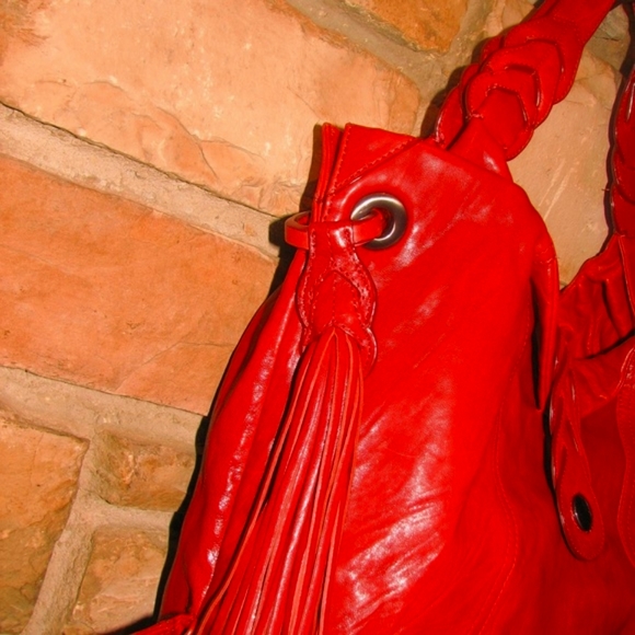 JUNIOR DRAKE Athena RED Imp. Leather HB~NWOT - Picture 10 of 13